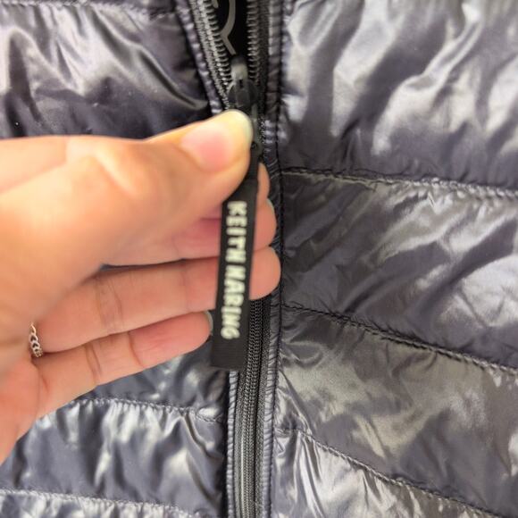 Unisex UNIQLO MoMA SPRZNY reversible packable Keith Haring puffer vest black L - Picture 6 of 10